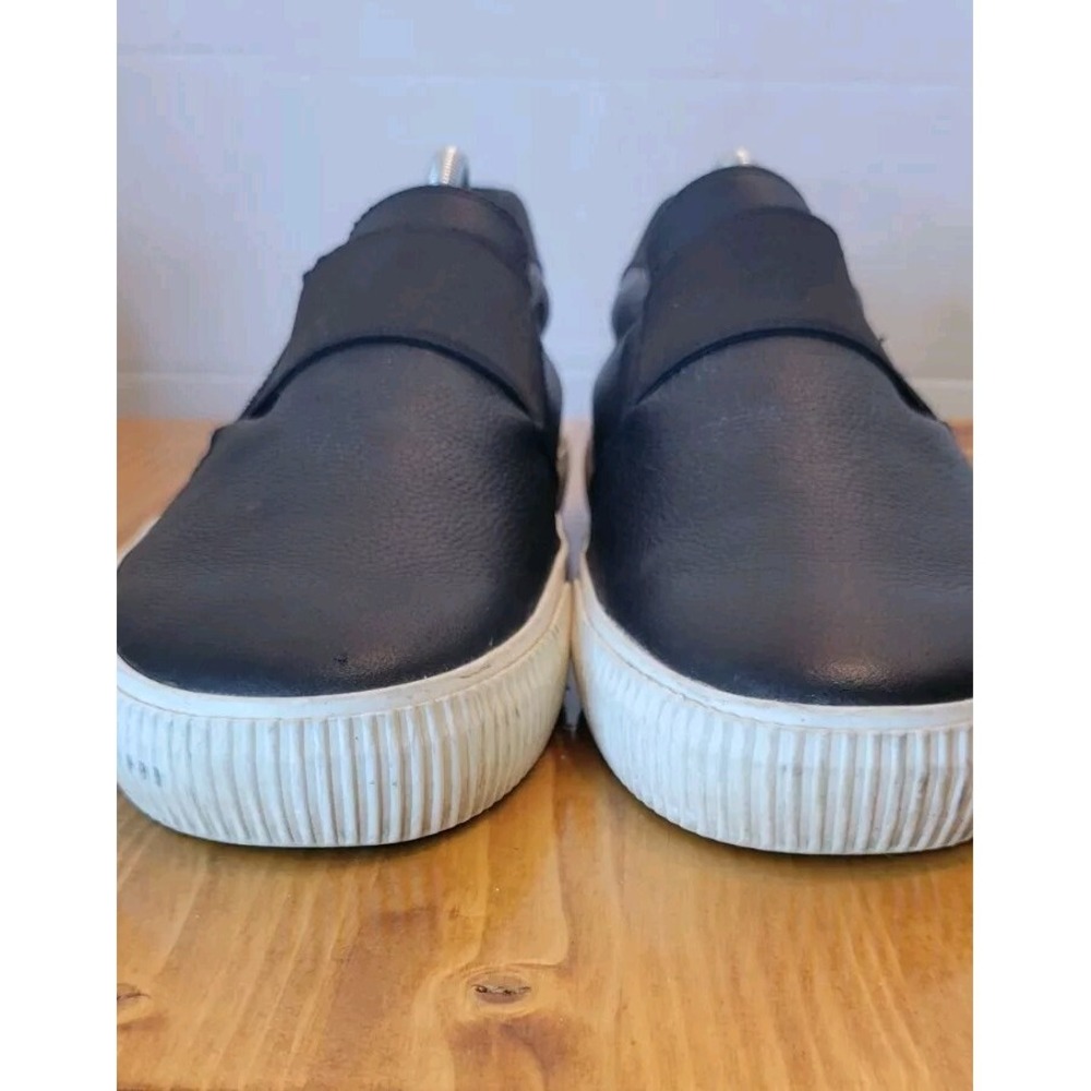 Vince Kirkland Women's Slip On Sneakers Shoes Size EU 39.5 US 9.5 Leather Black - Picture 7 of 11